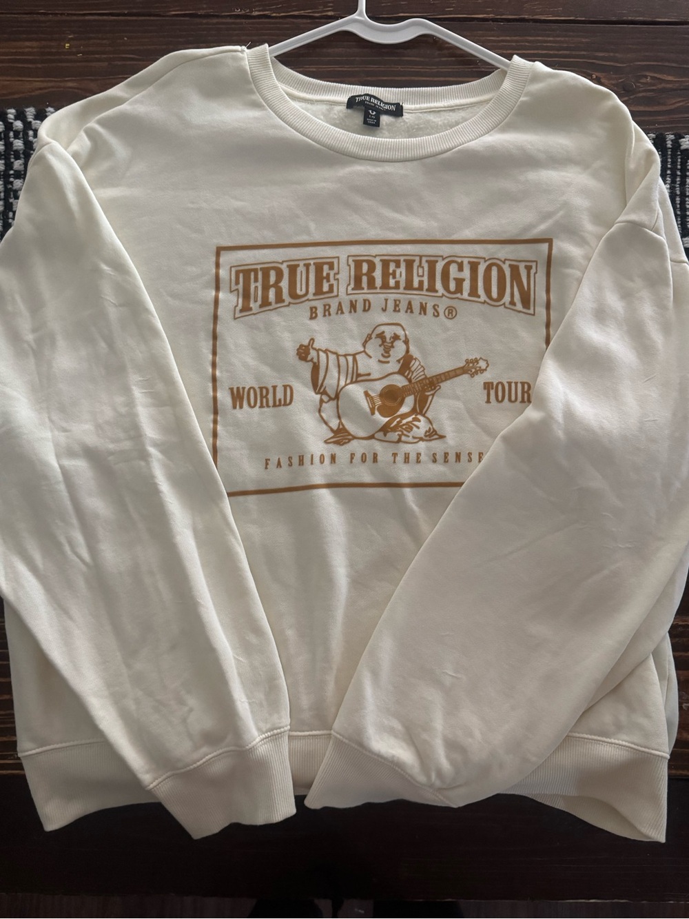 True Religion White Crewneck Sweatshirt
